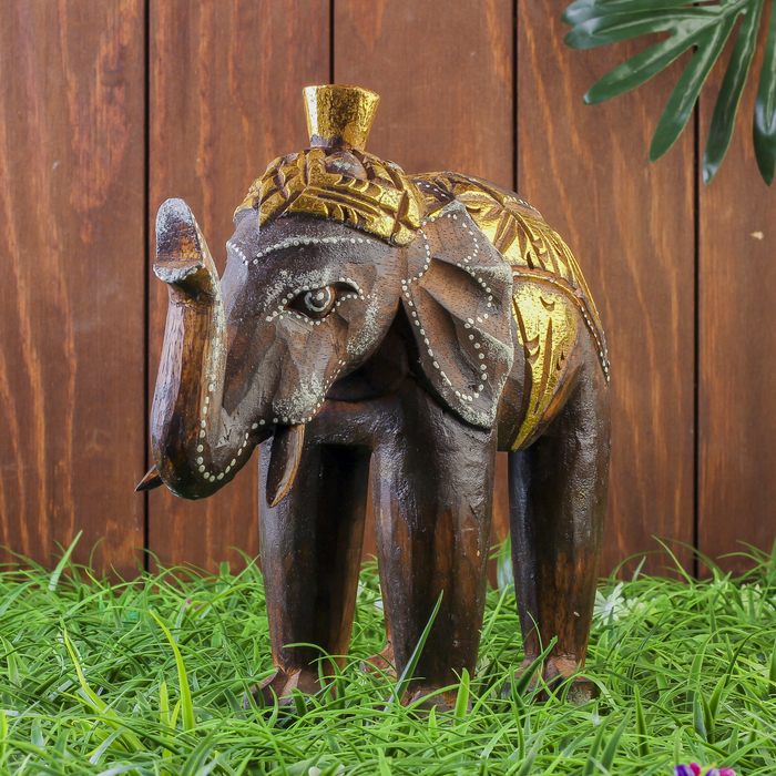 Сувенир дерево "Тёмный слоник" 27х10х25 см