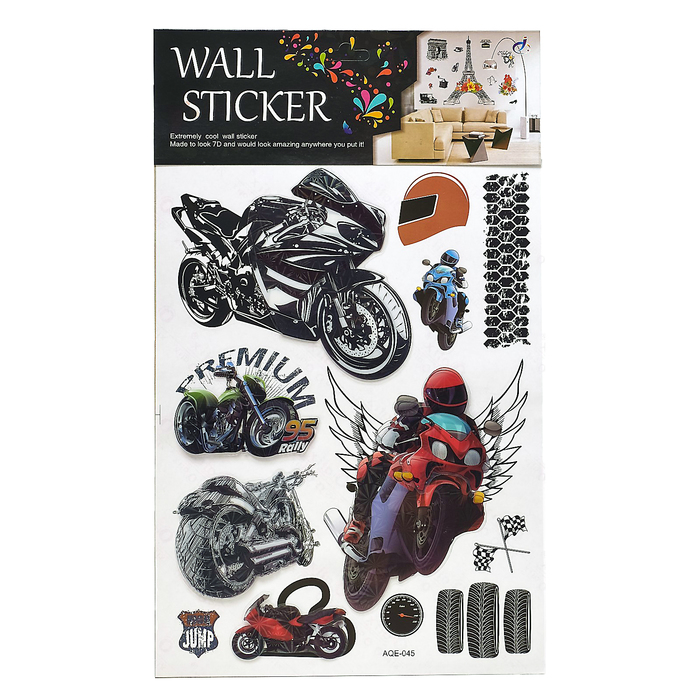 Наклейка пластик интерьерная 7D "Романтика" МИКС 49,5х30 см