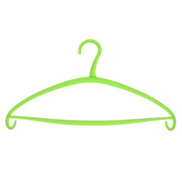 Вешалка-плечики 41х22х0,7 см, цвет зелёный