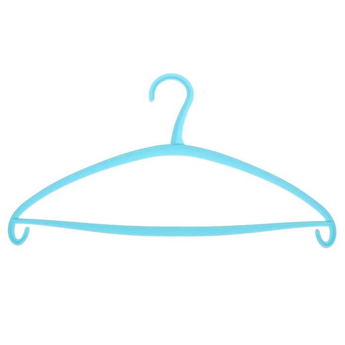 Вешалка-плечики 41х22х0,7 см, цвет голубой