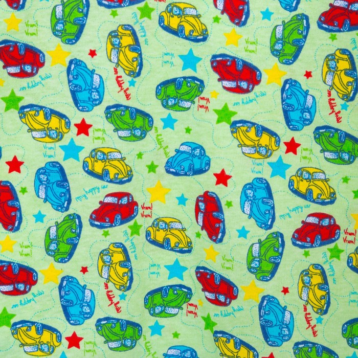 Пижама для мальчика "Машины и Звёзды", цвет зелёный МИКС, рост 98 см