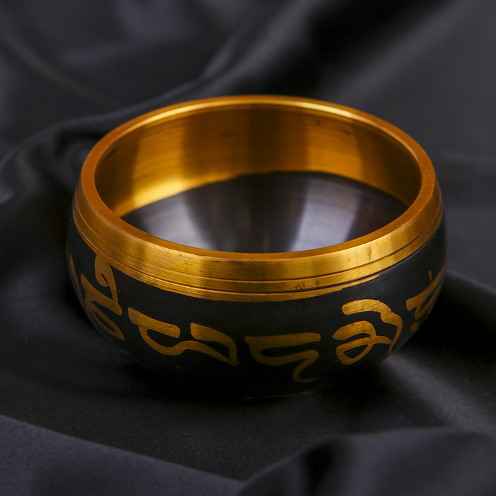 Поющая чаша "Удача" чёрная 9см, 340гр