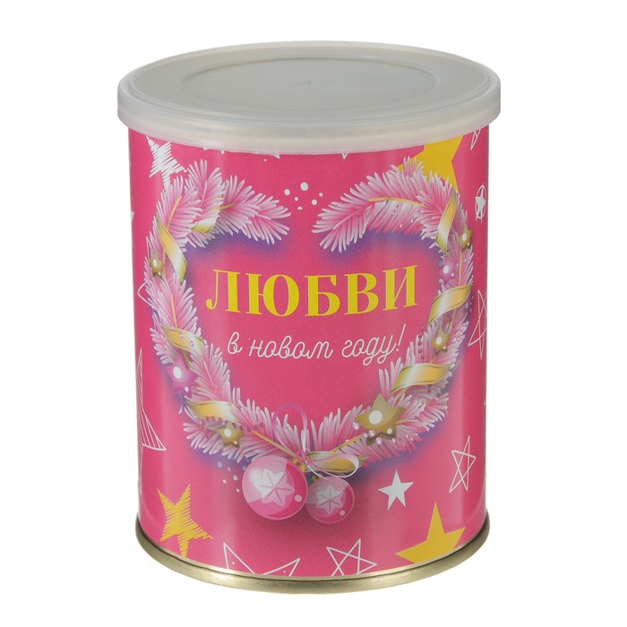 Носки в консервной банке "Любви в Новом году" (носки женские, МИКС)