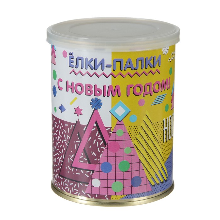 Носки в консервной банке "Елки-палки С Новым годом" (носки женские, МИКС)