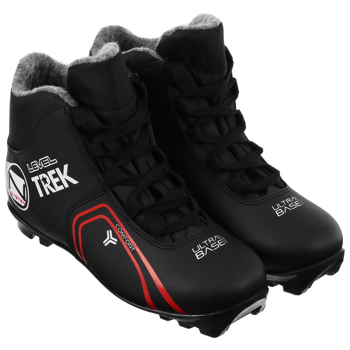 Ботинки лыжные TREK Level 2 NNN ИК, цвет чёрный, лого красный, размер 39