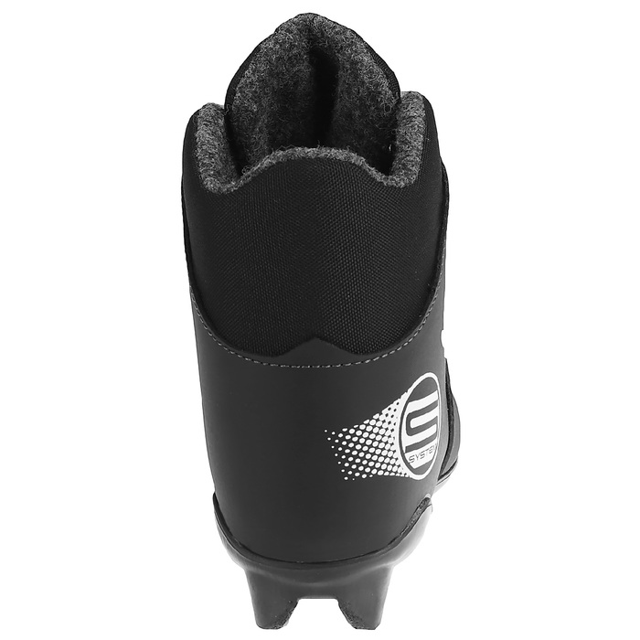 Ботинки лыжные TREK Level 1 SNS, цвет чёрный, лого лайм неон, размер 37