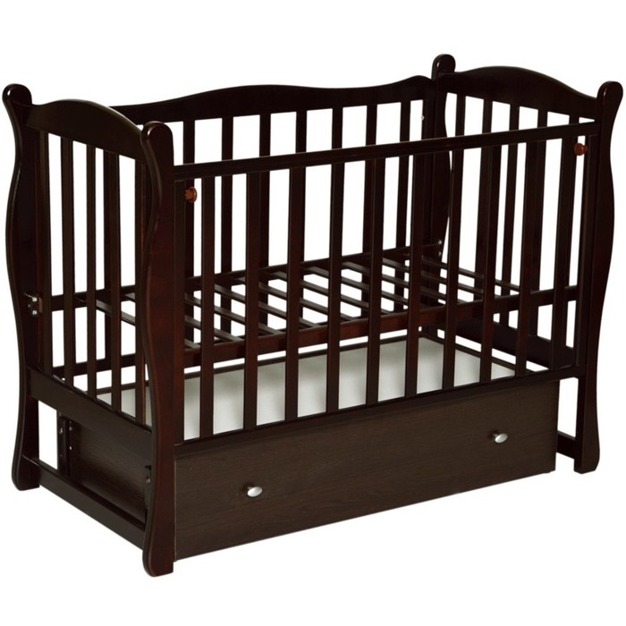 Кровать детская "Любаша 6" маятник поперечный, шоколад