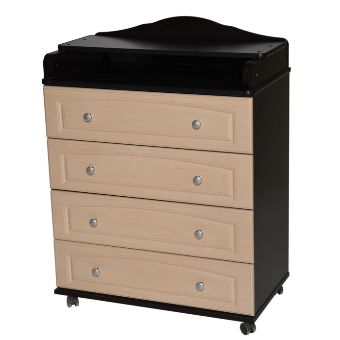 Комод пеленальный №5 МДФ 800/4, венге-клен