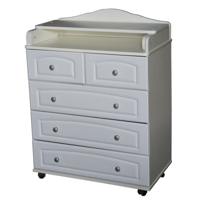 Комод пеленальный №6 МДФ 800/5, белая