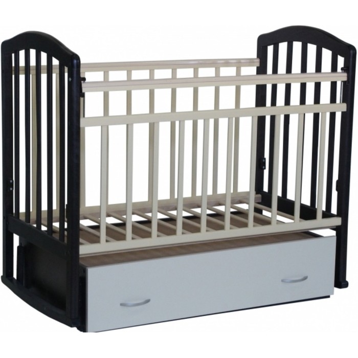 Кровать детская "Алита №4", маятник поперечный, венге-слоновая кость