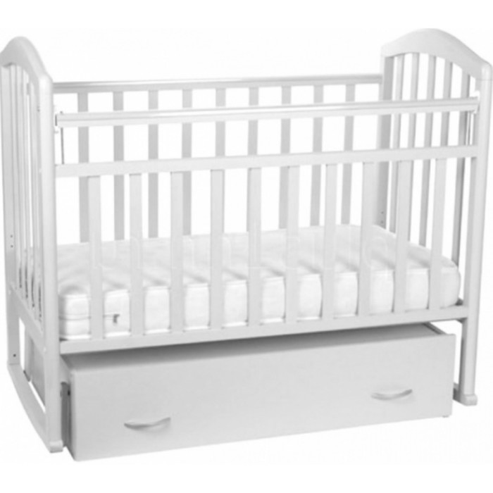 Кровать детская "Алита №4", маятник поперечный, белая