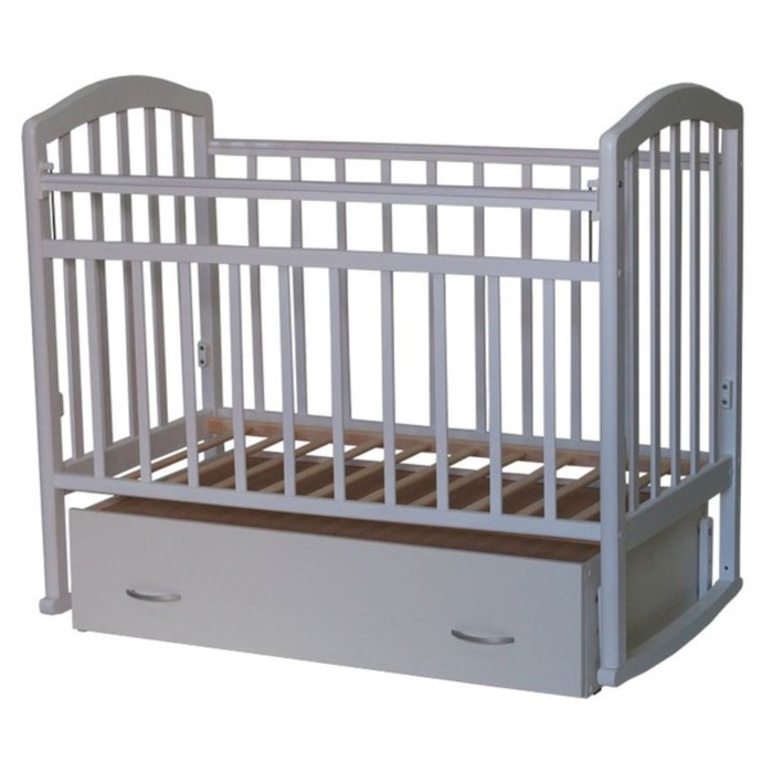 Кровать детская "Алита №4", маятник поперечный, слоновая кость