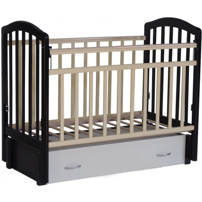 Кровать детская "Алита №6", маятник продольный, венге-слоновая кость