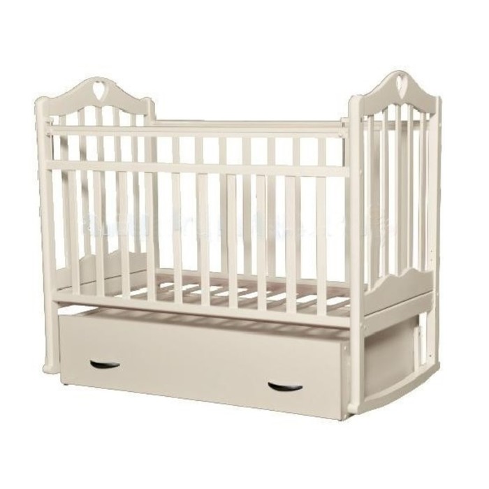 Кровать детская "Каролина №4", маятник поперечный, слоновая кость