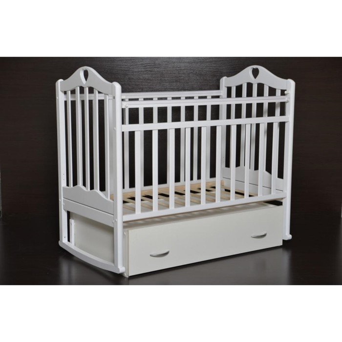 Кровать детская "Каролина №4", маятник поперечный, белая