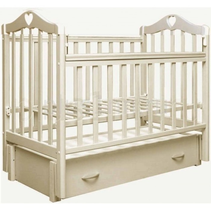 Кровать детская "Каролина №6", маятник продольный, слоновая кость