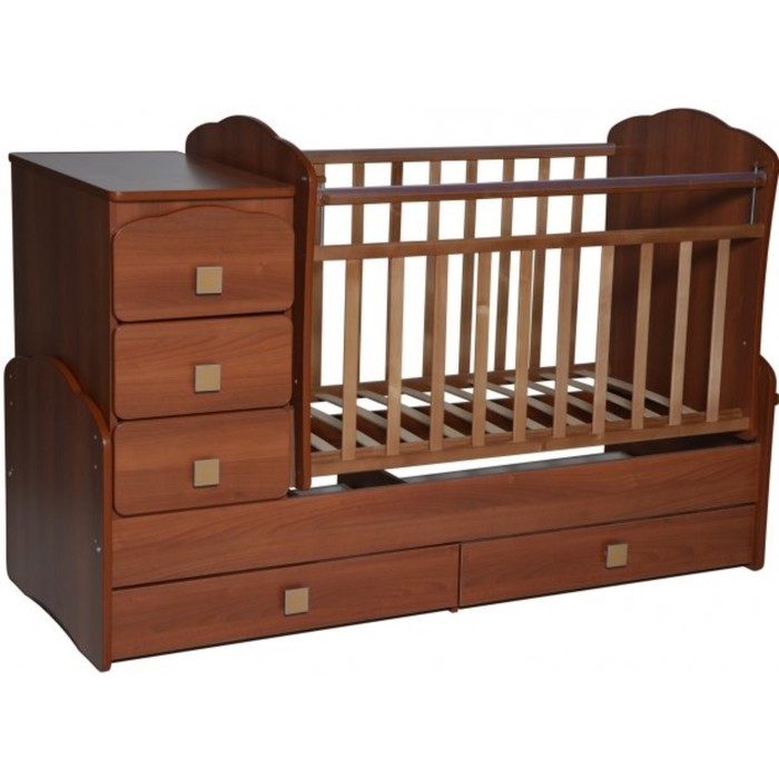 Кровать-трансформер "Ульяна №1", маятник поперечный, орех