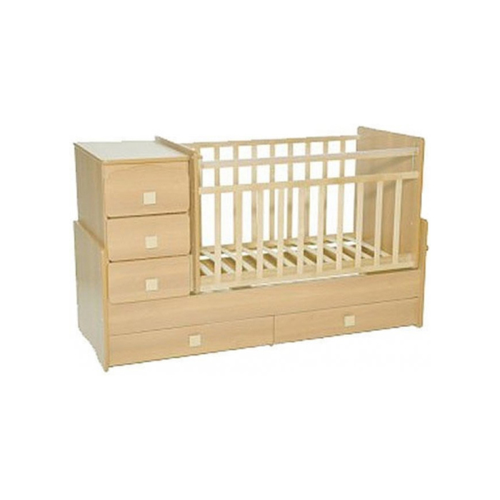 Кровать-трансформер "Ульяна №2", маятник поперечный, бук