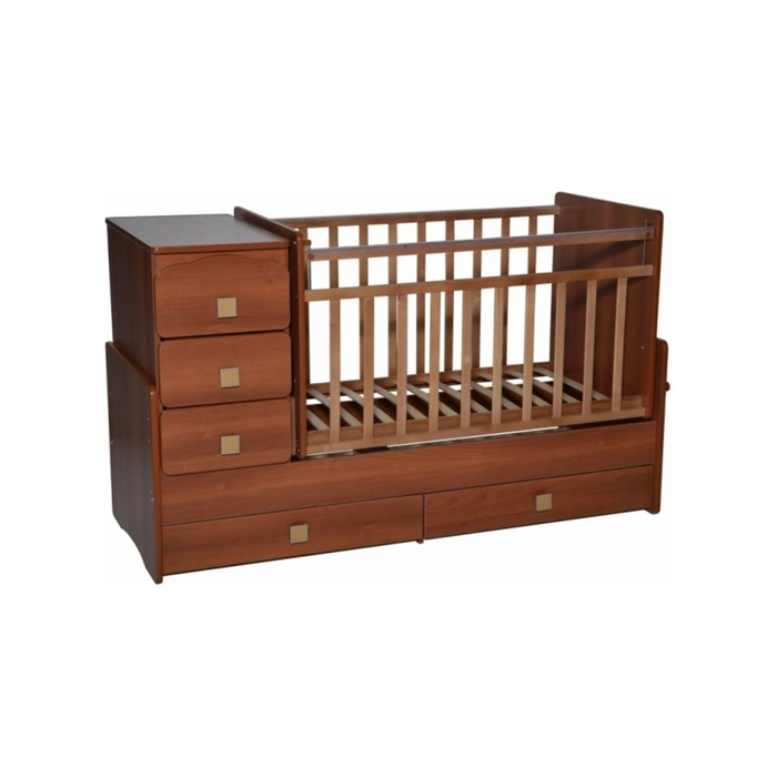 Кровать-трансформер "Ульяна №2", маятник поперечный, орех