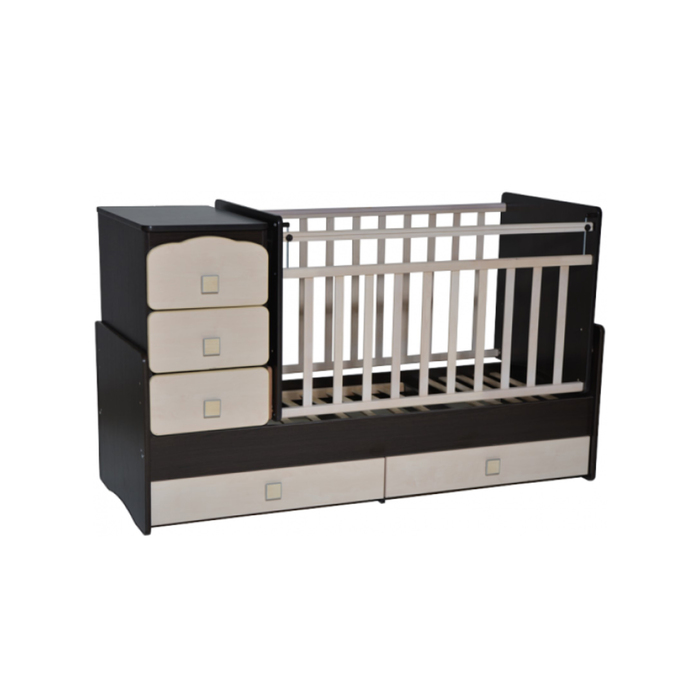 Кровать-трансформер "Ульяна №2", маятник поперечный, венге-клен