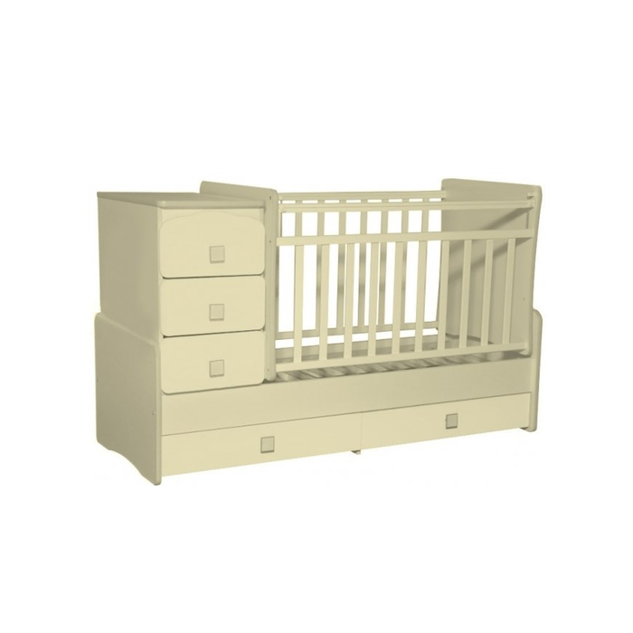 Кровать-трансформер "Ульяна №2", маятник поперечный, слоновая кость