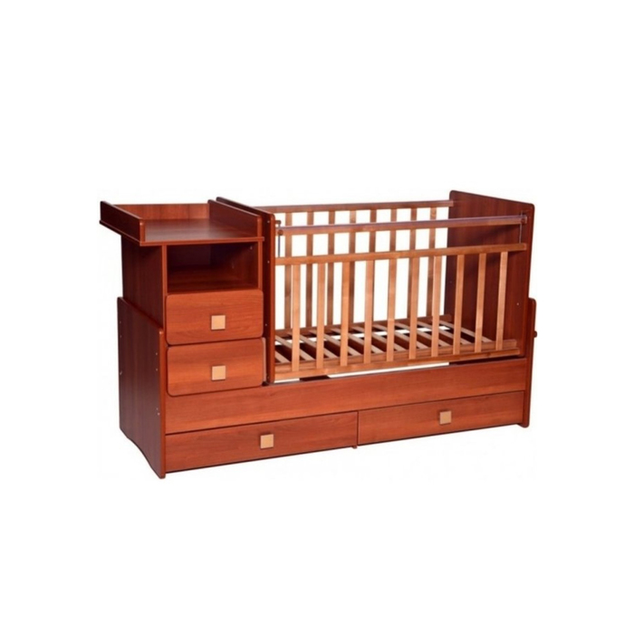 Кровать-трансформер "Ульяна №4", маятник поперечный, орех