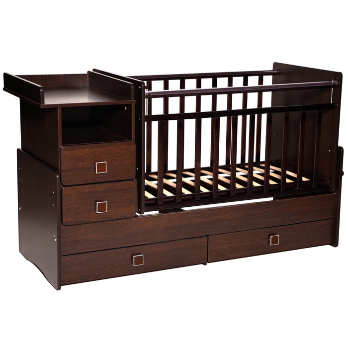 Кровать-трансформер "Ульяна №4", маятник поперечный, венге