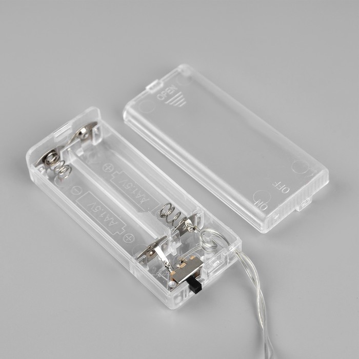 НИТЬ, 1.5 м, с насадк. "Сердце красное", Н.С., LED-10-3V, 2*АА(не в компл), фиксинг Т/БЕЛЫЙ