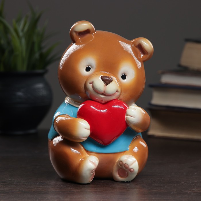 Копилка "Медвежонок с сердечком" 9х8х17см