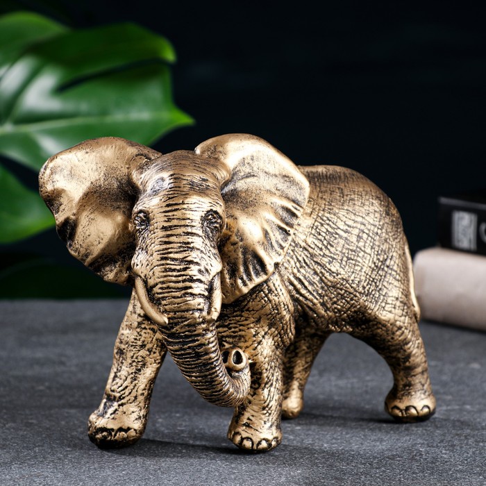 Фигура Слон африканский бронза, 18х9х13см мужская футболка африканский слон s белый