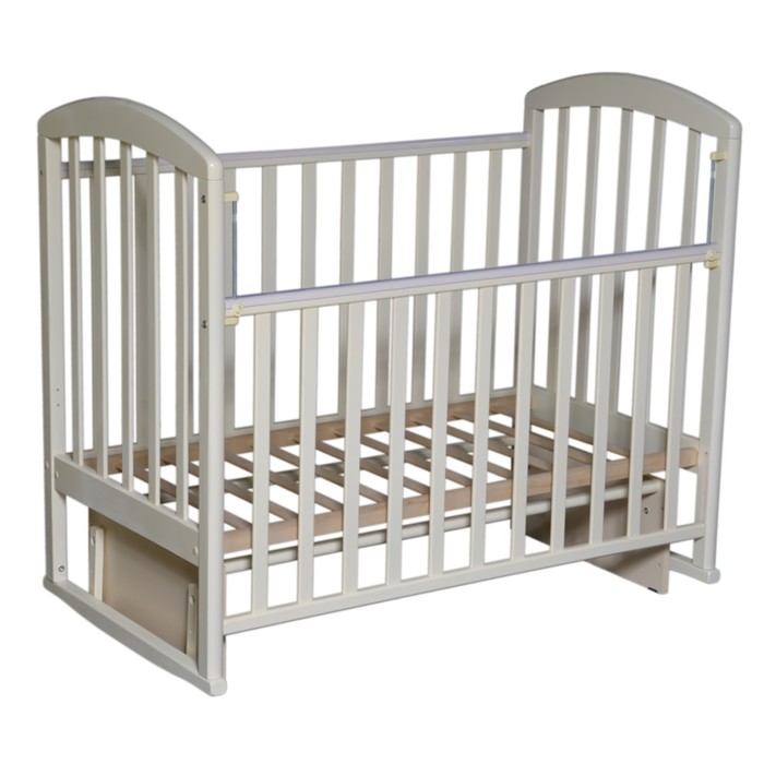 Кровать детская "Любаша 2" маятник поперечный, слоновая кость