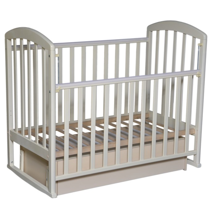 Кровать детская "Любаша 3" маятник поперечный, слоновая кость