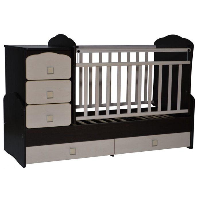 Кровать детская-трансформер "Любаша 1", венге-клен