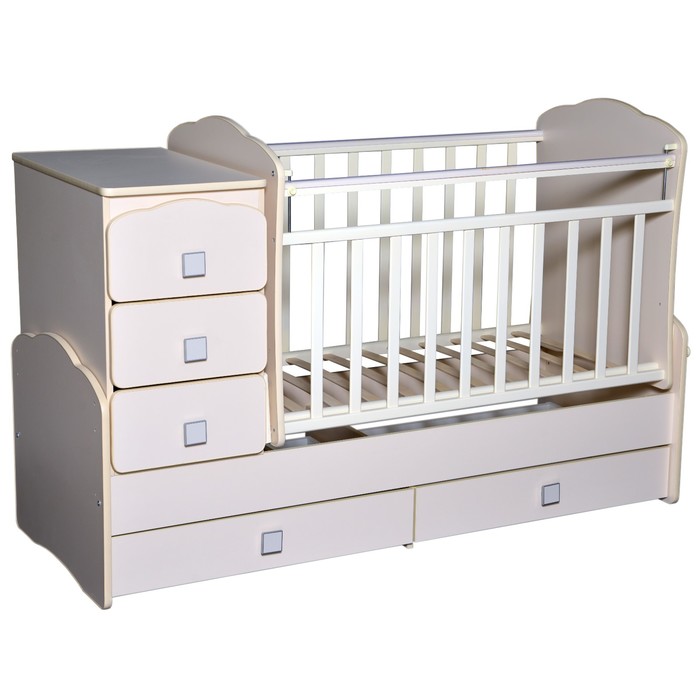 Кровать детская-трансформер" Любаша 1", слоновая кость