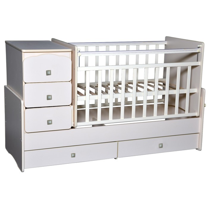 Кровать детская-трансформер "Любаша 2", слоновая кость