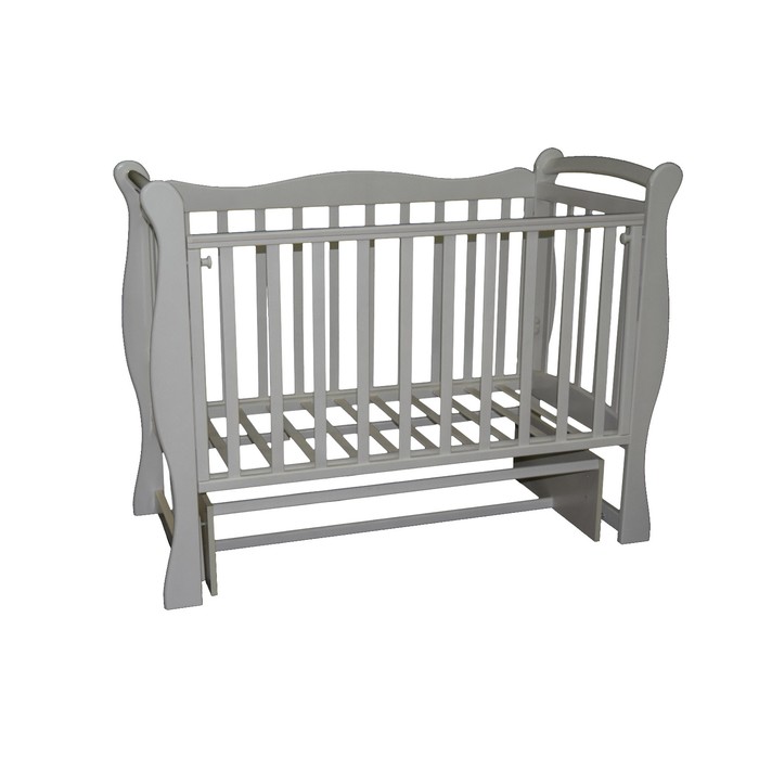 Кровать детская "Любаша 5/5" маятник поперечный, белая