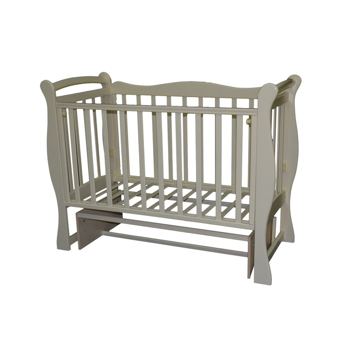 Кровать детская "Любаша 5/5" маятник поперечный, слоновая кость