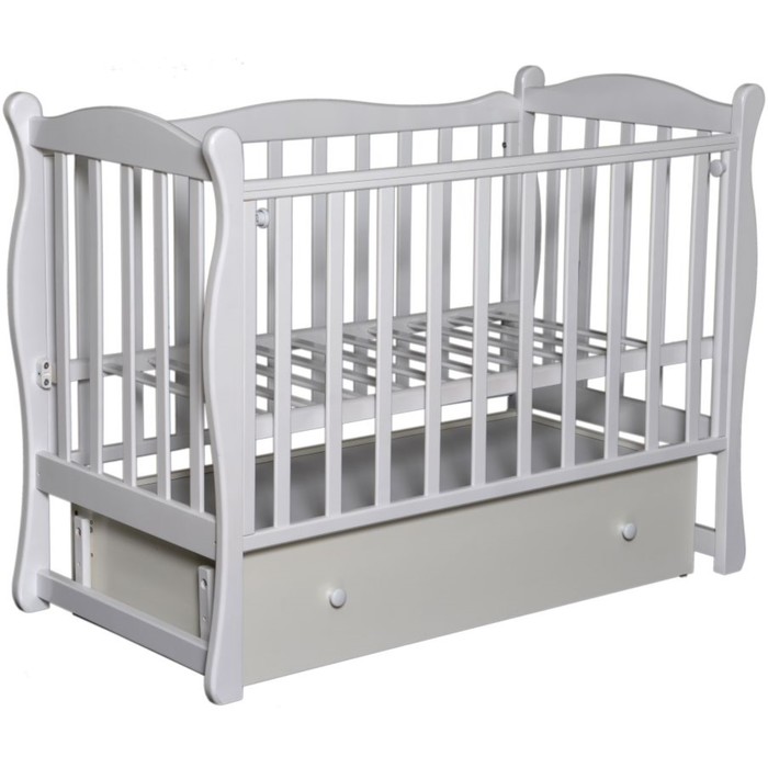 Кровать детская "Любаша 6" маятник поперечный, белая