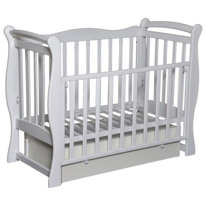 Кровать детская "Северянка №1", маятник поперечный, белая