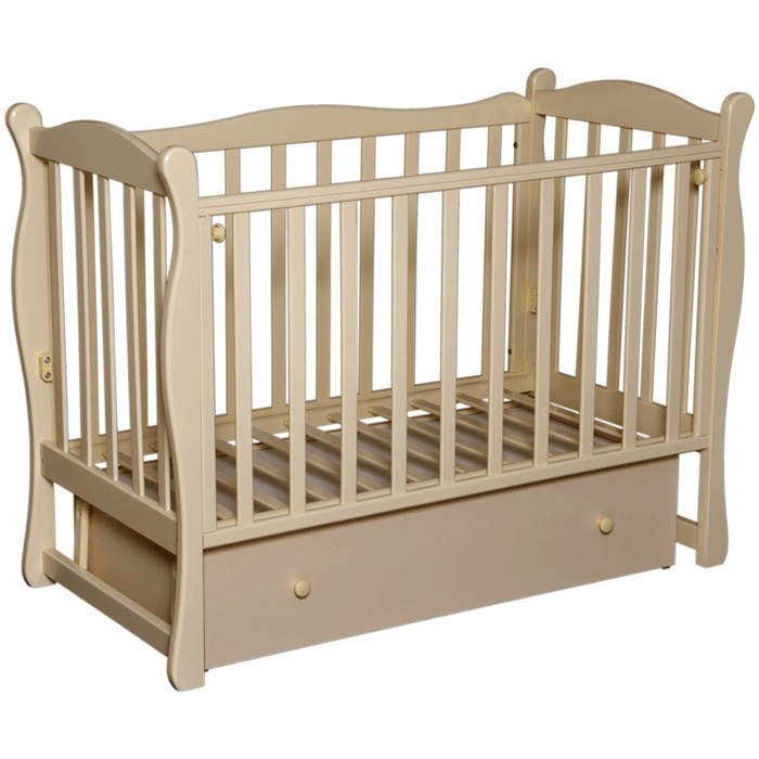 Кровать детская "Северянка №2", маятник поперечный, слоновая кость