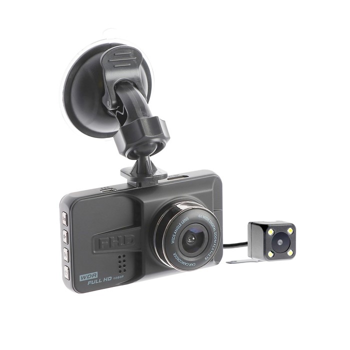 Видеорегистратор Cartage 2 камеры, HD 1920×1080P, TFT 3.0, обзор 160° видеорегистратор dunobil eclipse duo две камеры 4 обзор 160° 2304x1296