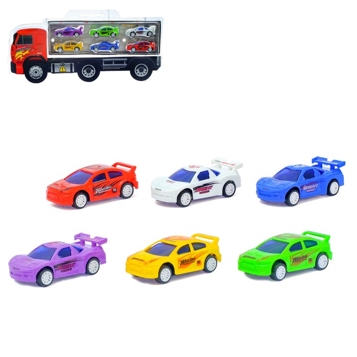 Набор инерционных машин "Гонка", 6 шт