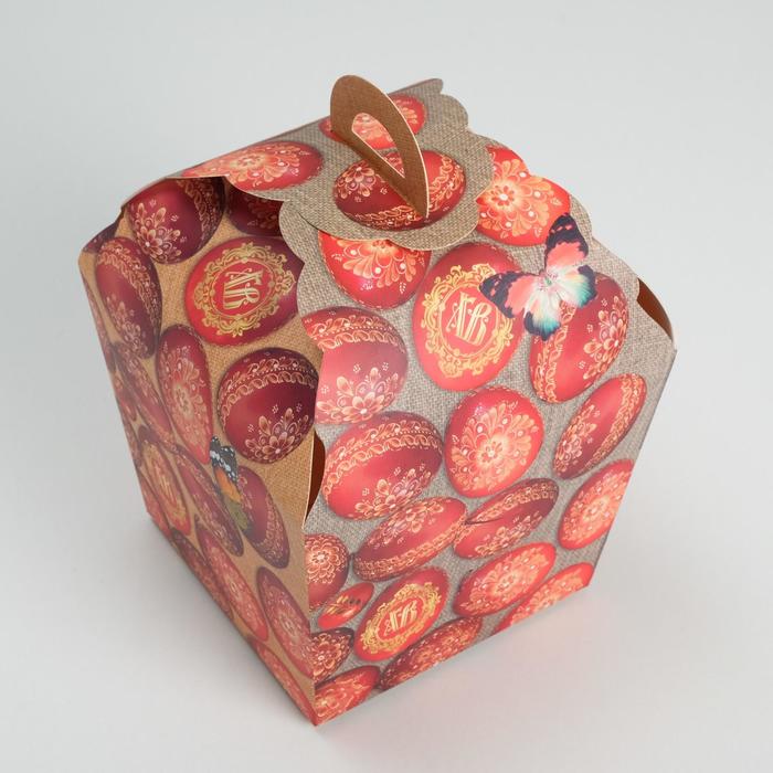 Коробка складная «Счастливого праздника», 17 × 17 × 26 см