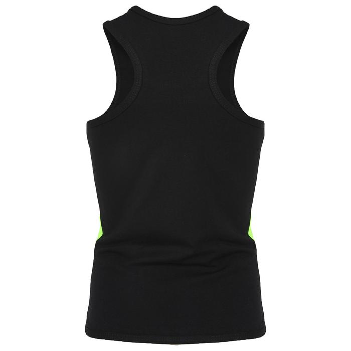 Майка-борцовка с лампасами, размер 40, цвет чёрный-лимон