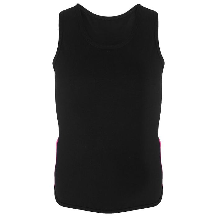 Майка-борцовка с лампасами, размер 40, цвет чёрный-фуксия