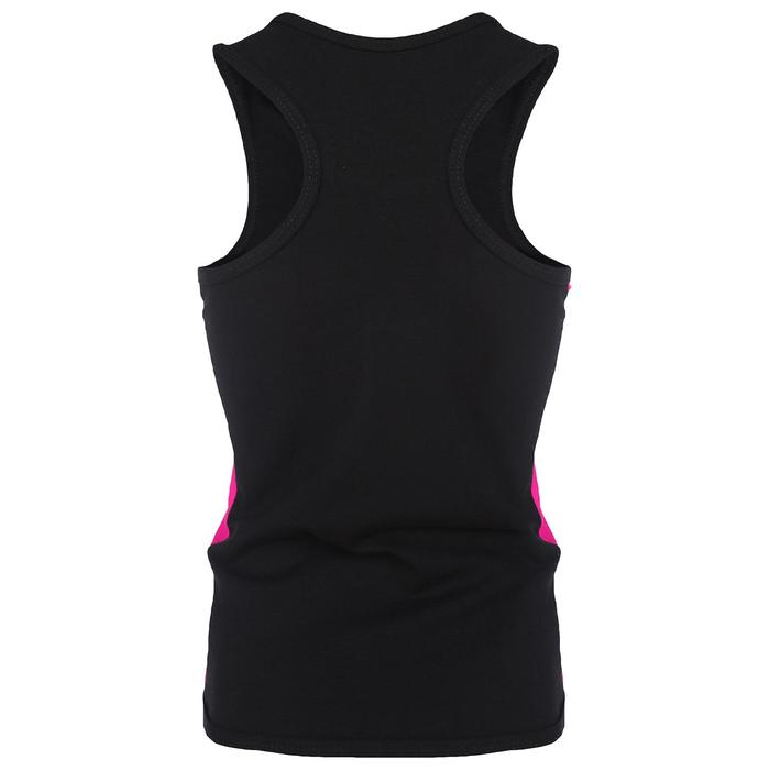 Майка-борцовка с лампасами, размер 42, цвет чёрный-фуксия