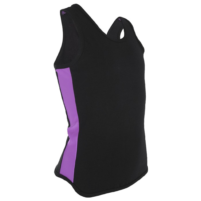 Майка-борцовка с лампасами, размер 36, цвет чёрный-фиолет