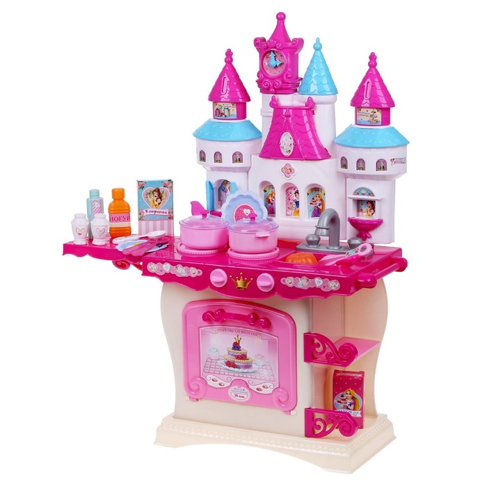 Кухня детская "Сказочный замок", Принцессы, свет, звук УЦЕНКА