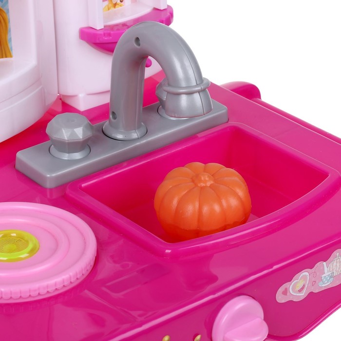 Кухня детская "Сказочный замок", Принцессы, свет, звук УЦЕНКА