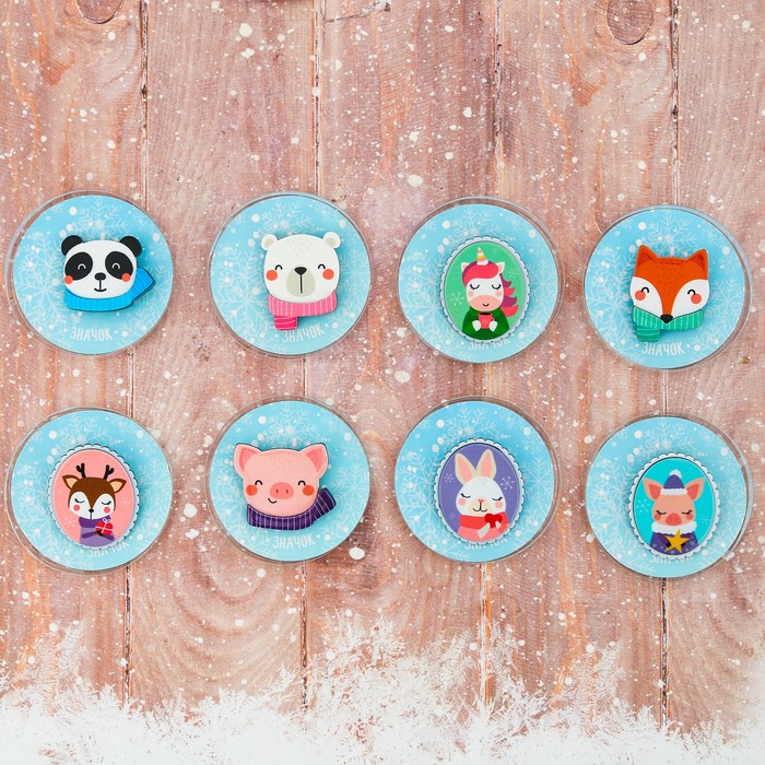 Значок акриловый в тубусе "Оленёнок"